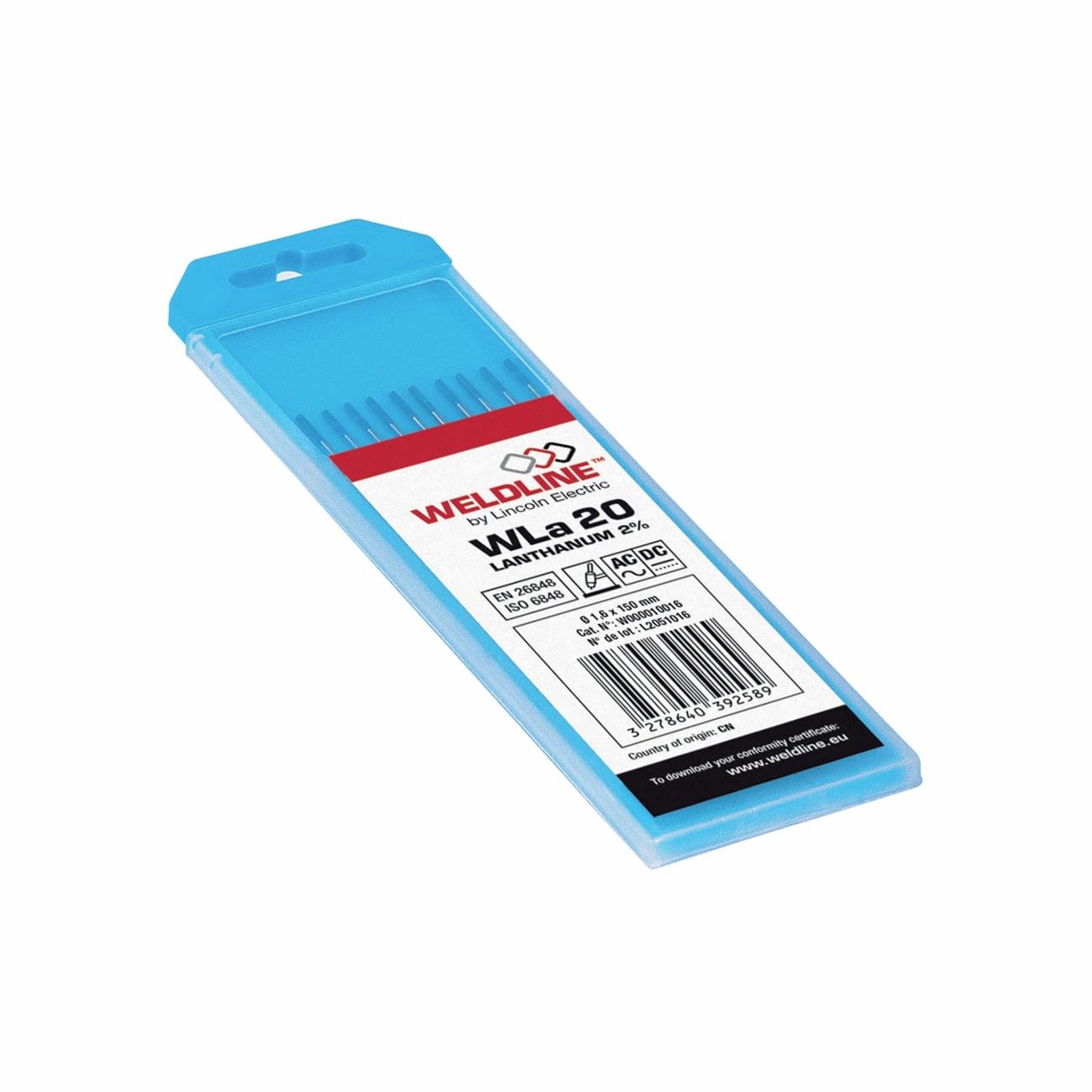 Tungsten electrodes in lanthanum SAF-FRO WL 20