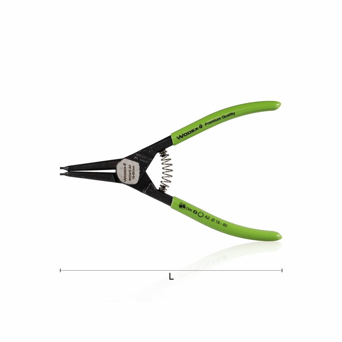 Straight nose pliers for external circlips WODEX WX3412