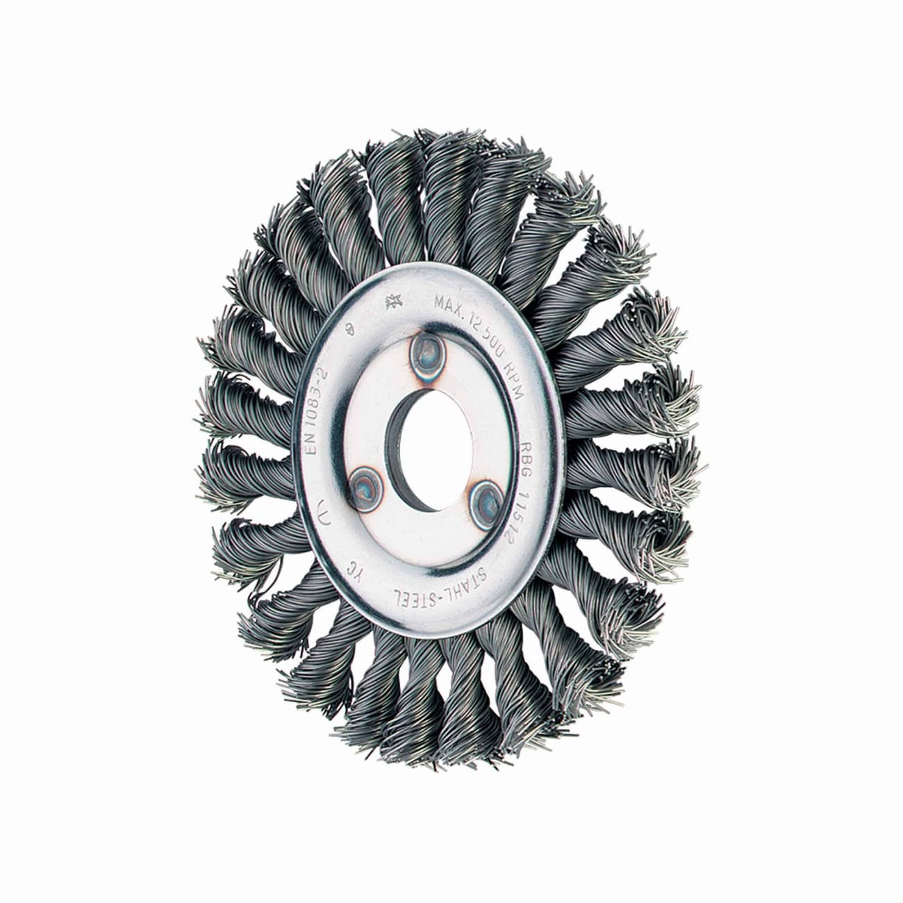 Wheel brushes with hole and twist knotted wire PFERD