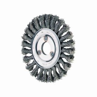 Wheel brushes with hole and twist knotted wire PFERD