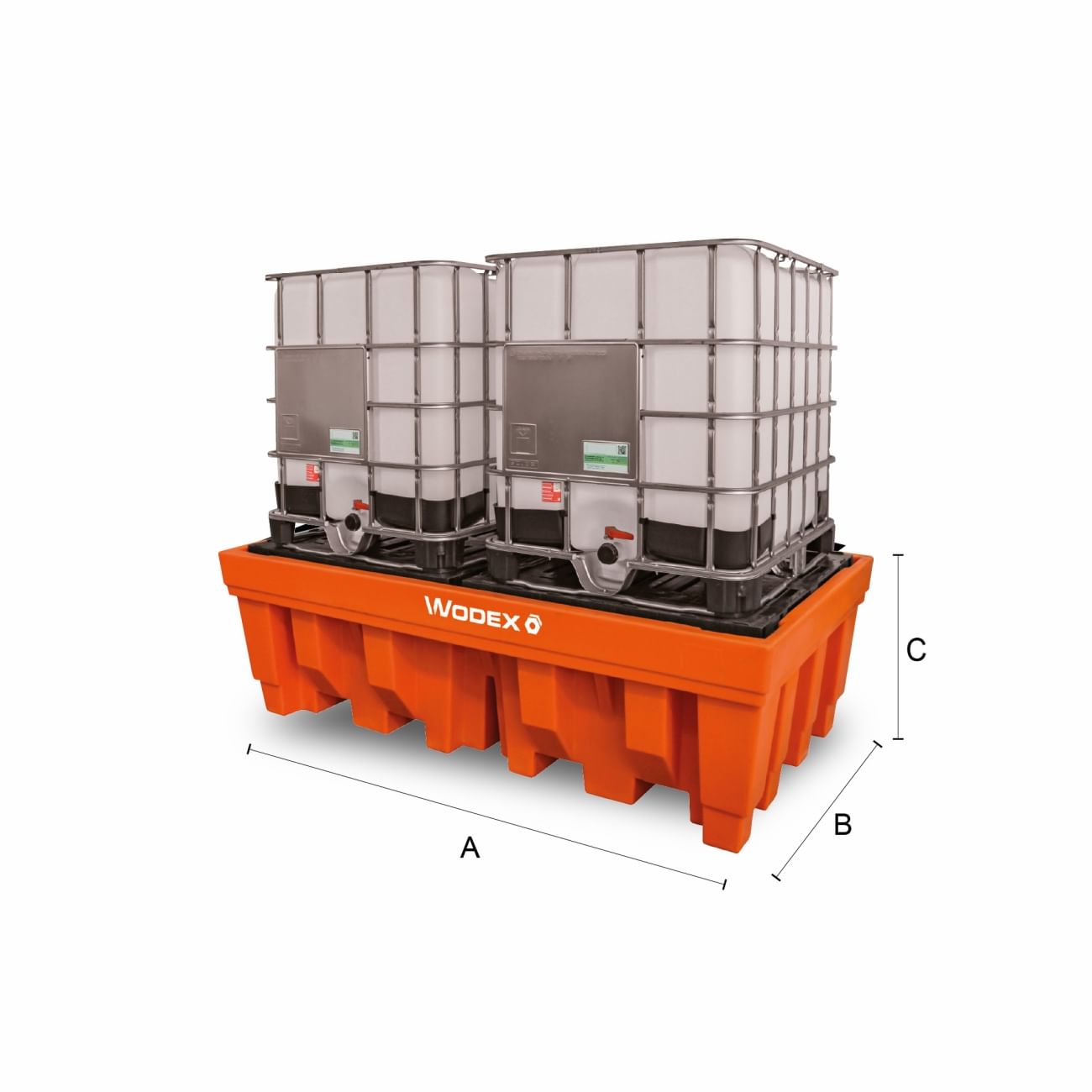 Spill pallets in polyethylene for cisterns WODEX WX9909