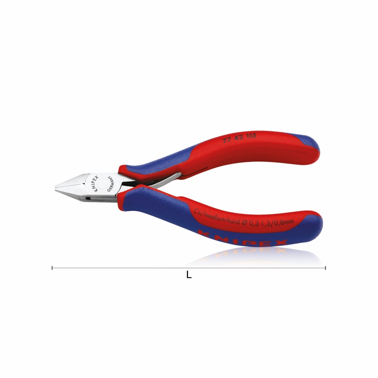 Cutting nippers for electronics and fine mechanics KNIPEX 77 42 130