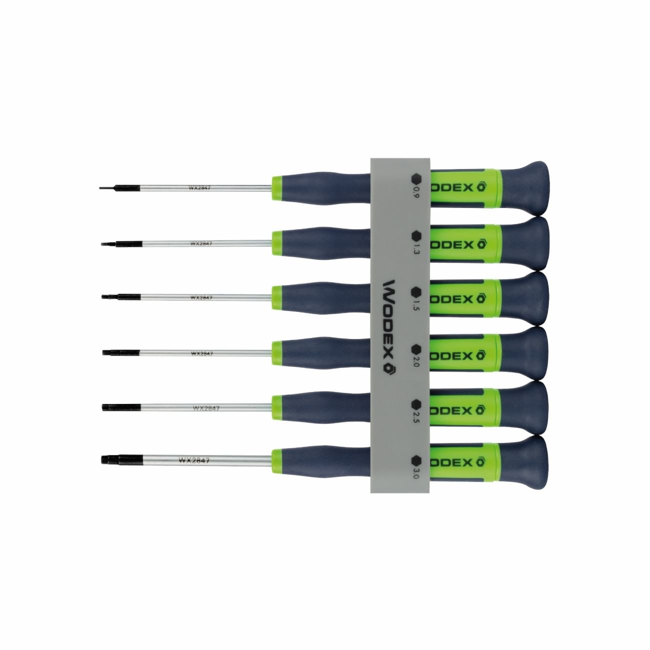 Set of micro hexagonal screwdrivers for electronics WODEX WX2847/S6
