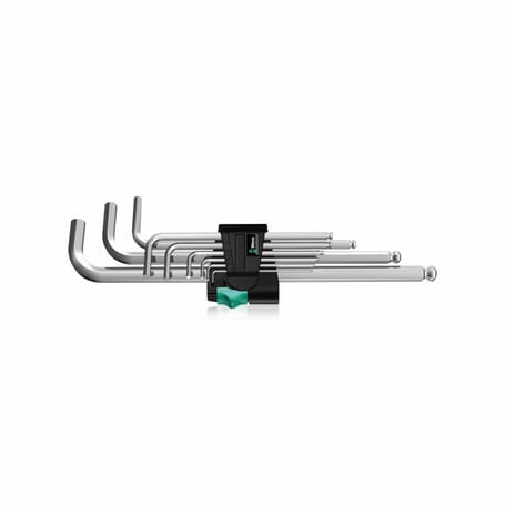 Long angled hexagon key with ball-end 950/9 Hex-Plus 1 WERA