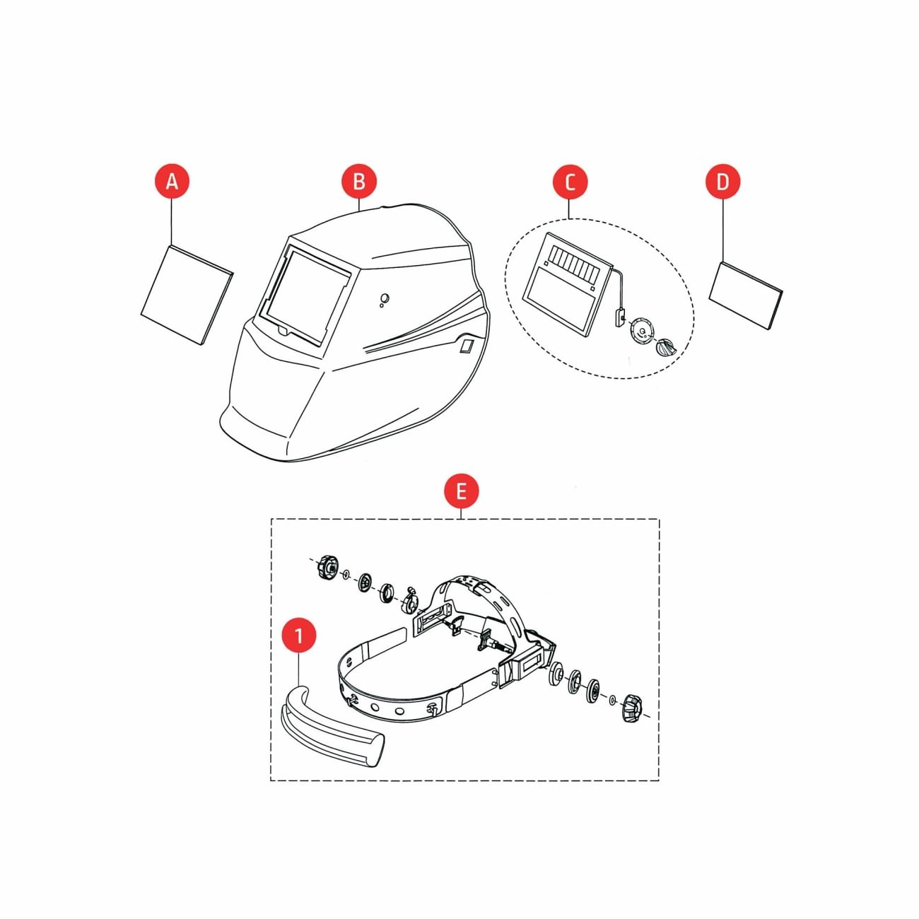 Spare parts for LINCOLN EUROONE MASKS