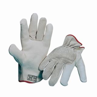 Work gloves in flower cowhide grain and crust leather