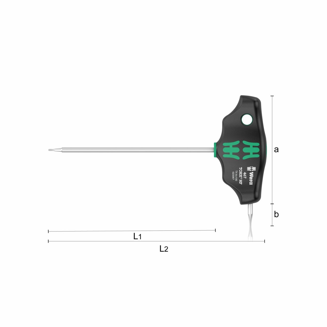 Chiave con impugnatura per vite con impronta Torx® 467 TORX® HF WERA