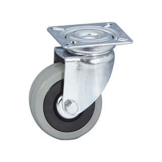 Ruedas de goma gris, núcleo de polipropileno TELLURE RÔTA