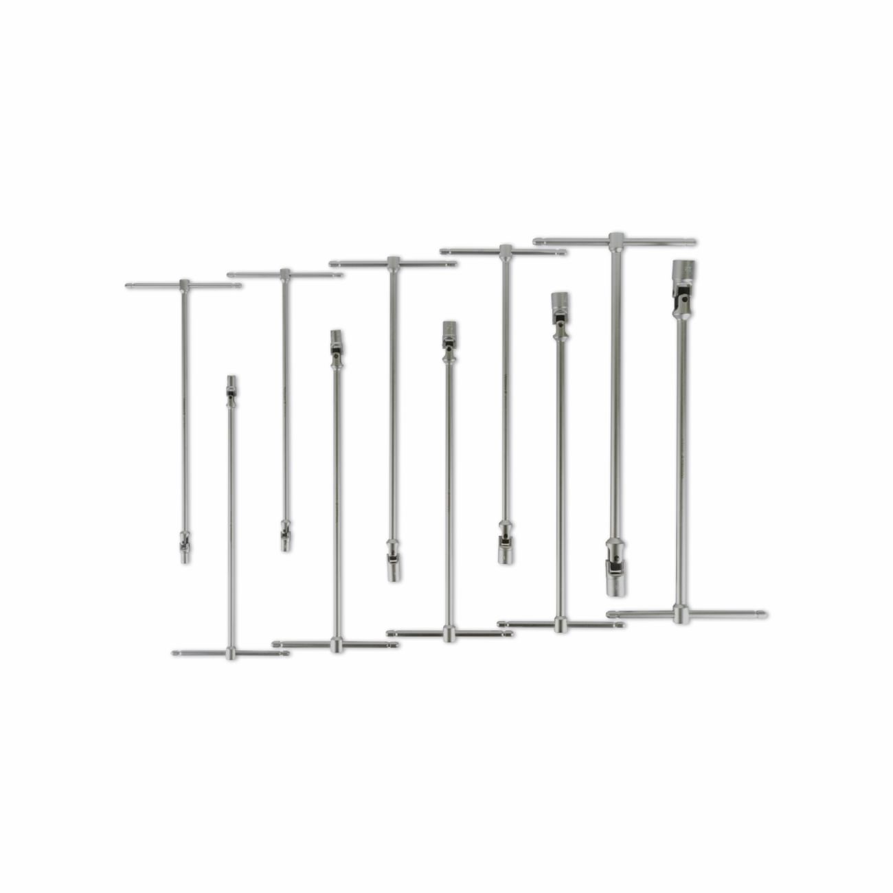 Chiave a T snodata con bocca esagonale in kit WX1910/S7 - WX1910/S10 WODEX