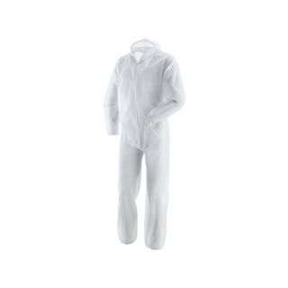Tuta da lavoro intera con cappuccio monouso