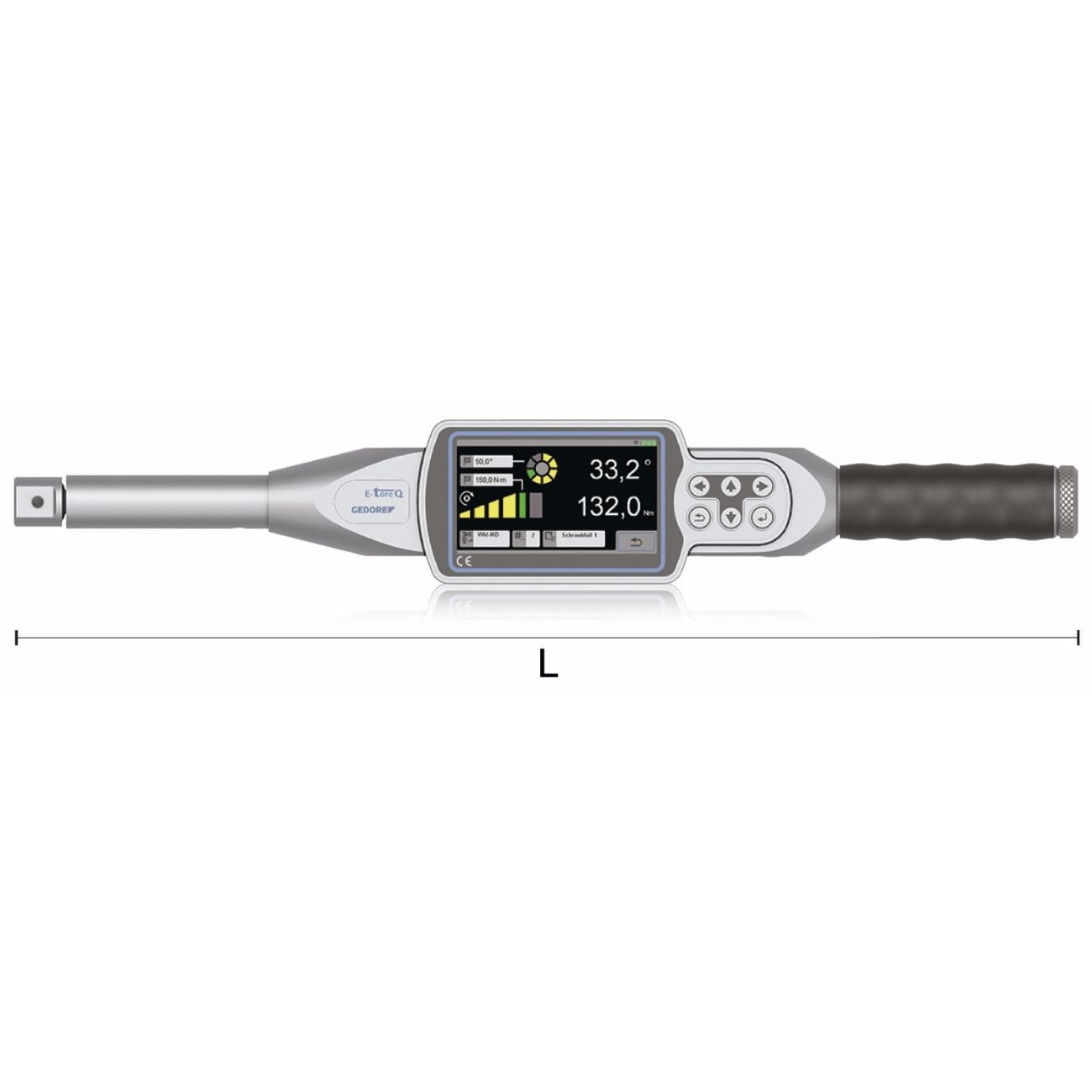 Digital torque spanner with hexagon socket E-TORC Q GEDORE