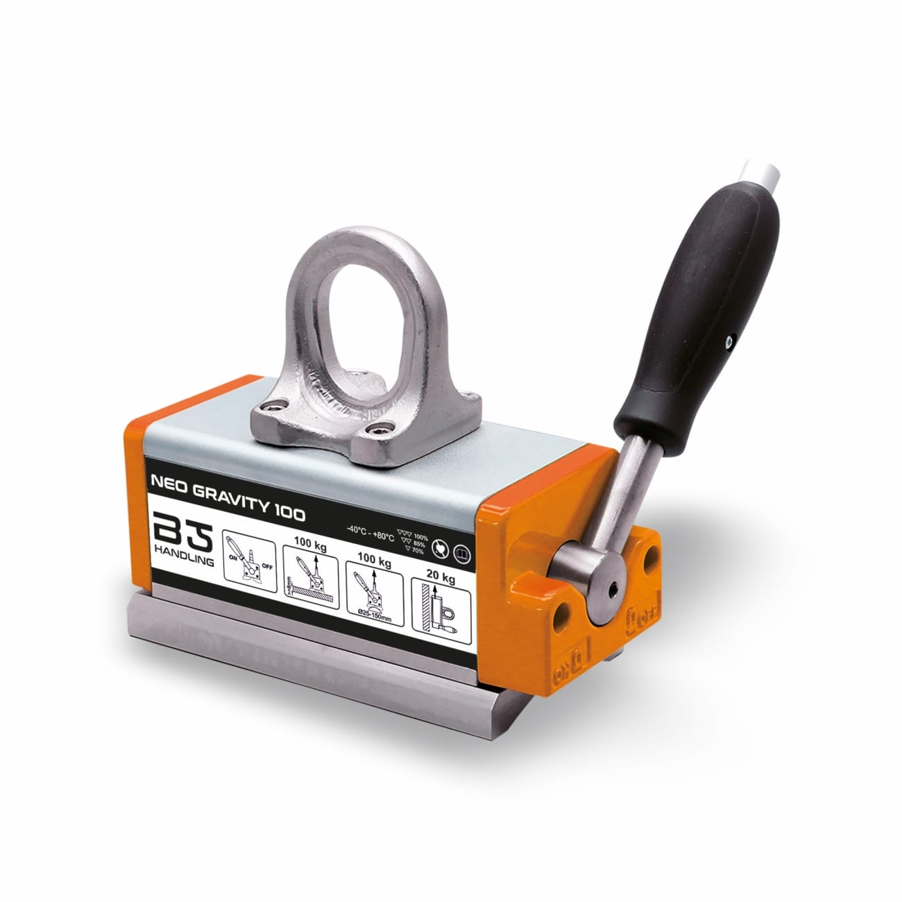 Magnetic lifter for round loads NEO GRAVITY ROUND B-HANDLING