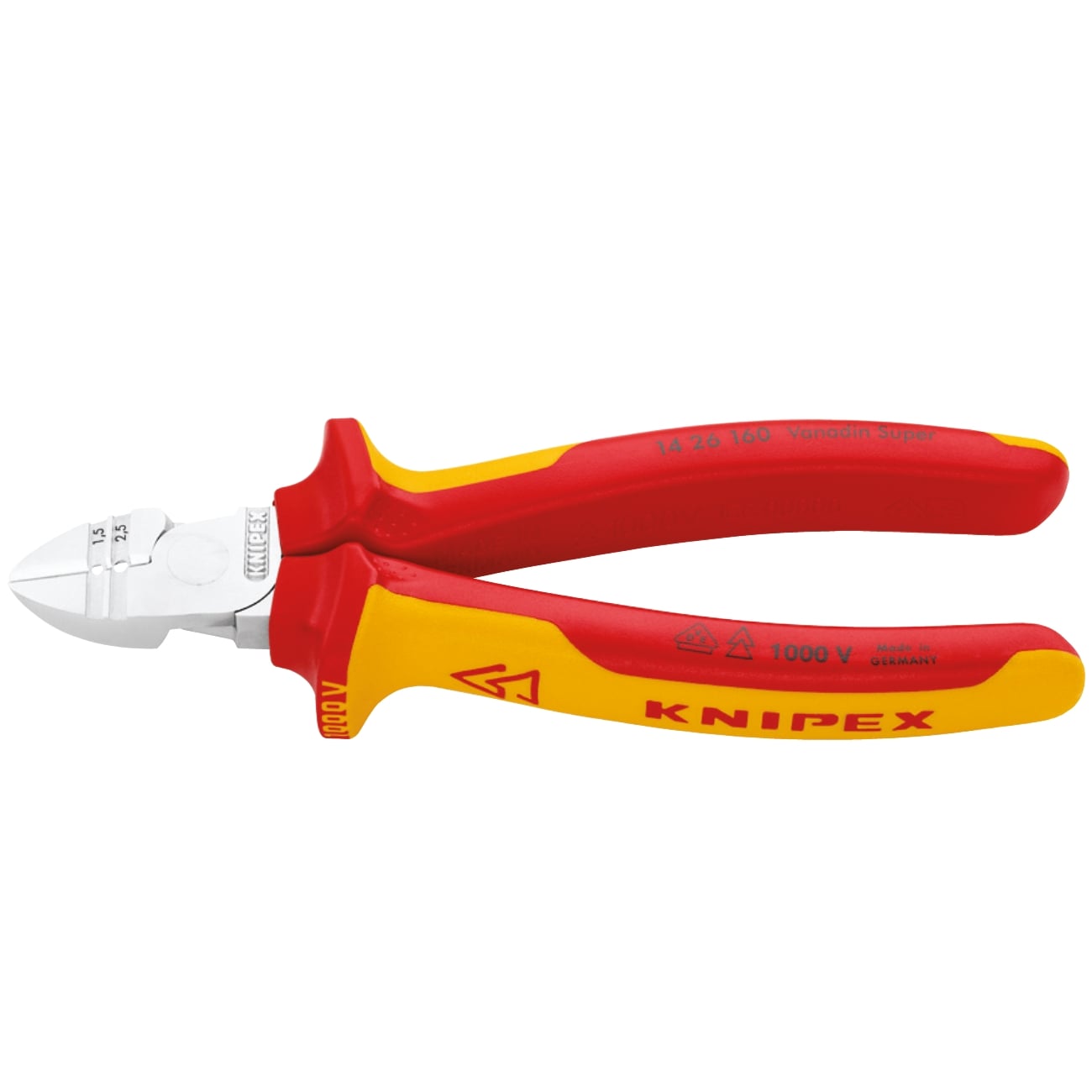Szczypce tnące do ściągania izolacji VDE izolowane 1000 Volt KNIPEX 14 26 160