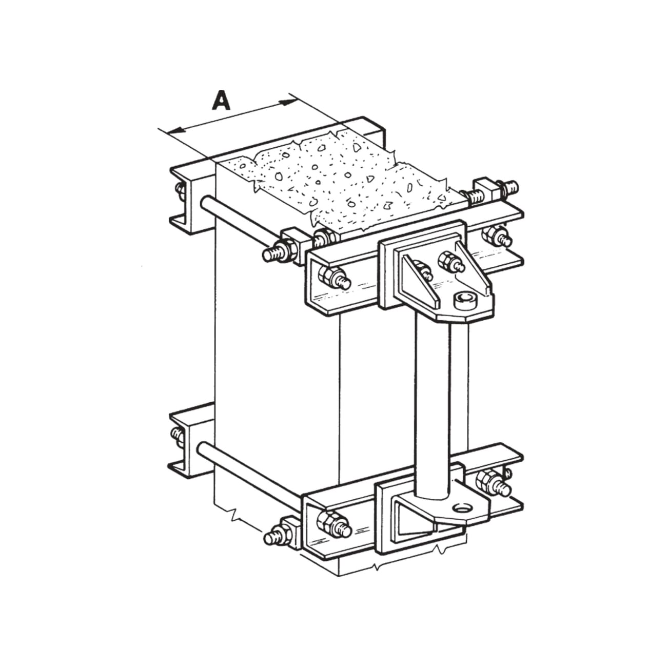 Conjuntos de bridas y tirantes de anclaje para grúa ménsula B-HANDLING