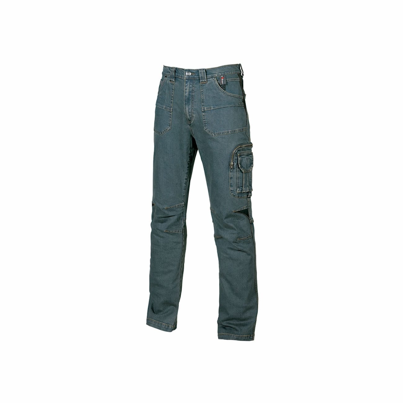 Stretch denim trousers with multiple pockets and technical inserts TRAFFIC U-POWER