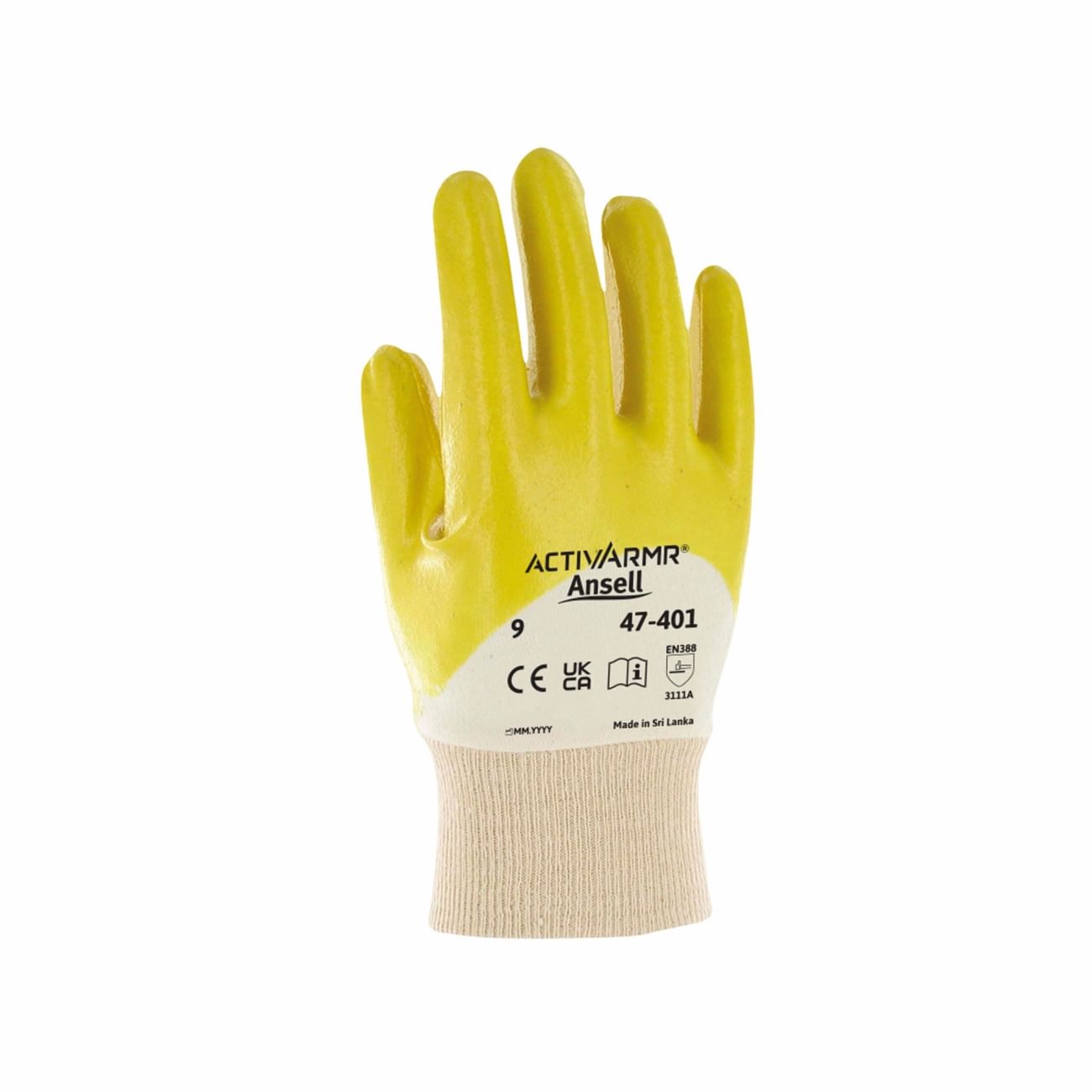Work gloves in cotton nitrile coated ANSELL NITROTOUGH N230Y