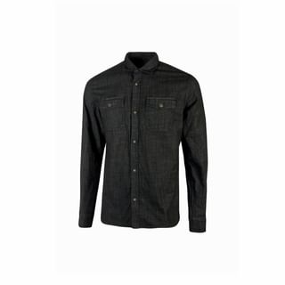 Camicia jeans da lavoro sostenibile con tasche e colletto ricamato MAPLE U-POWER