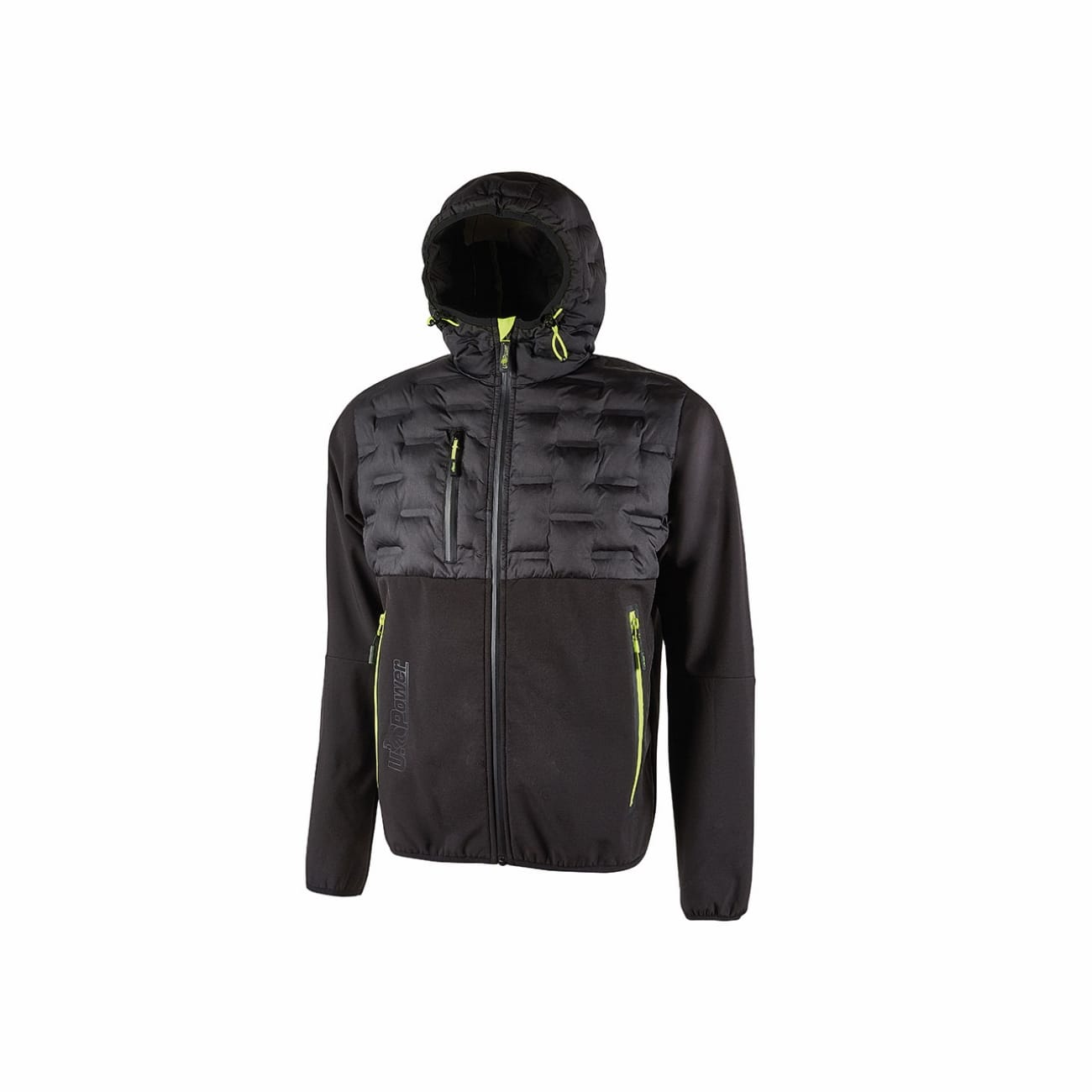 Windproof breathable hybrid jacket for dynamic work SPOCK U-POWER
