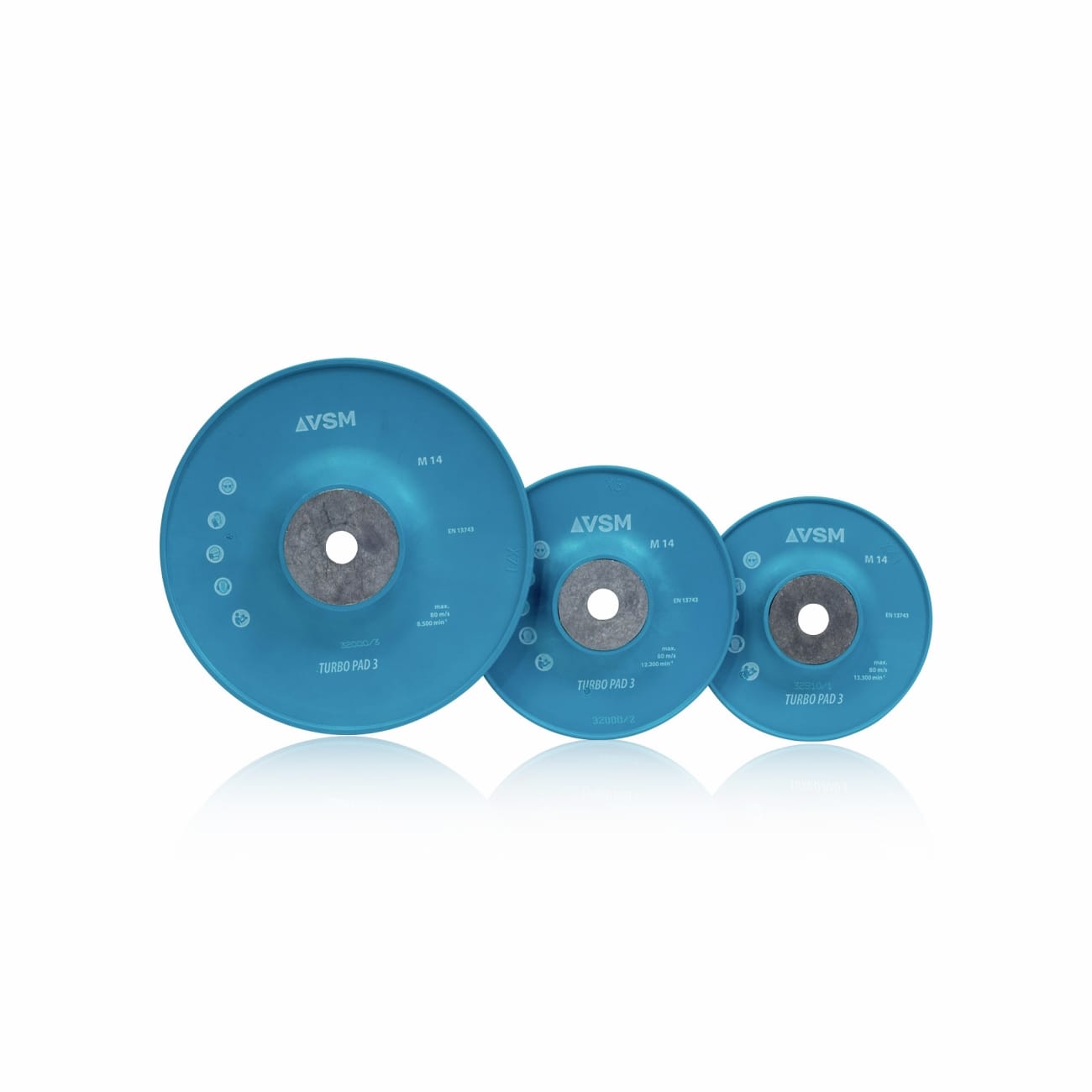 Platos "Hard" para discos de fibra ACTIROX VSM TURBO PAD 3