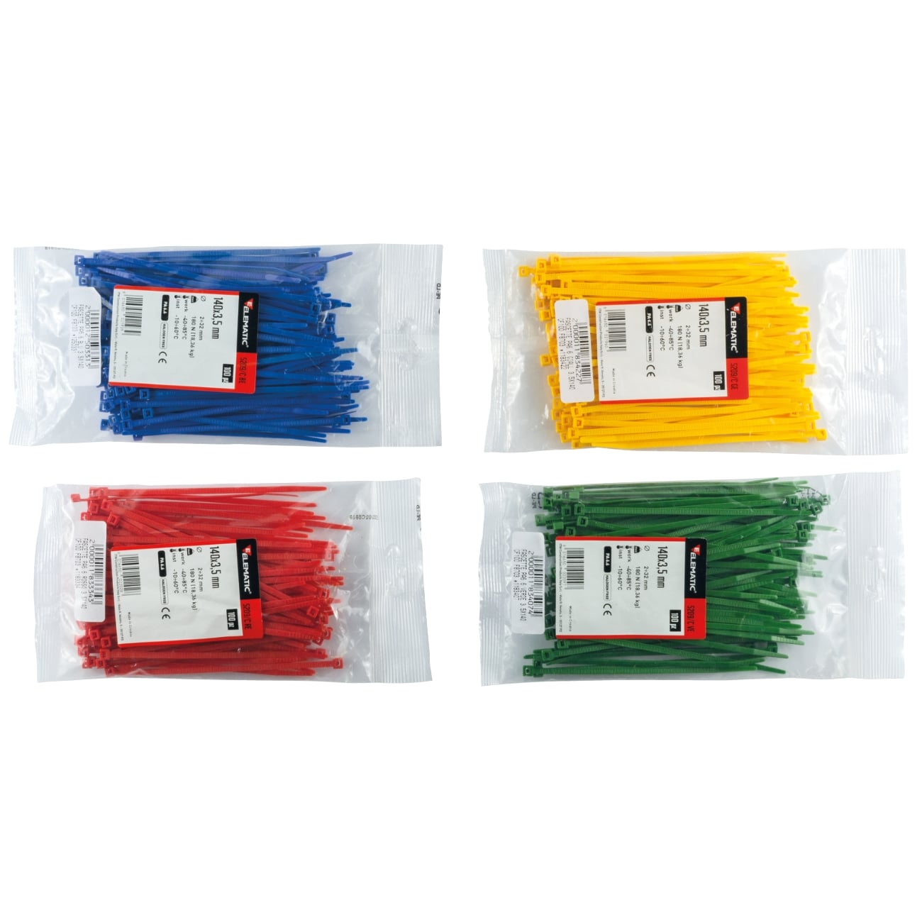 Cable ties for standard cabling polyamide 6.6 ELEMATIC