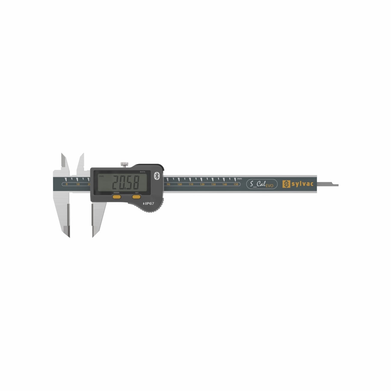 Pie de rey digital IP67 con Bluetooth® y preajustes S_Cal EVO CARBIDE SYLVAC