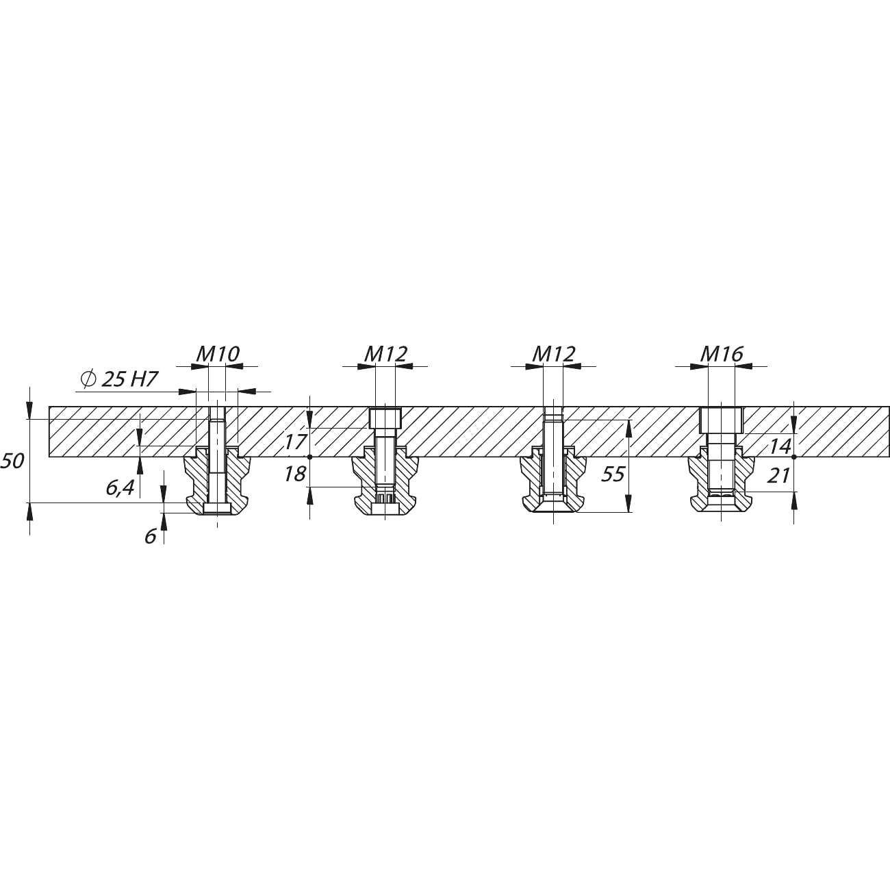 Perni di bloccaggio APS-140 OML