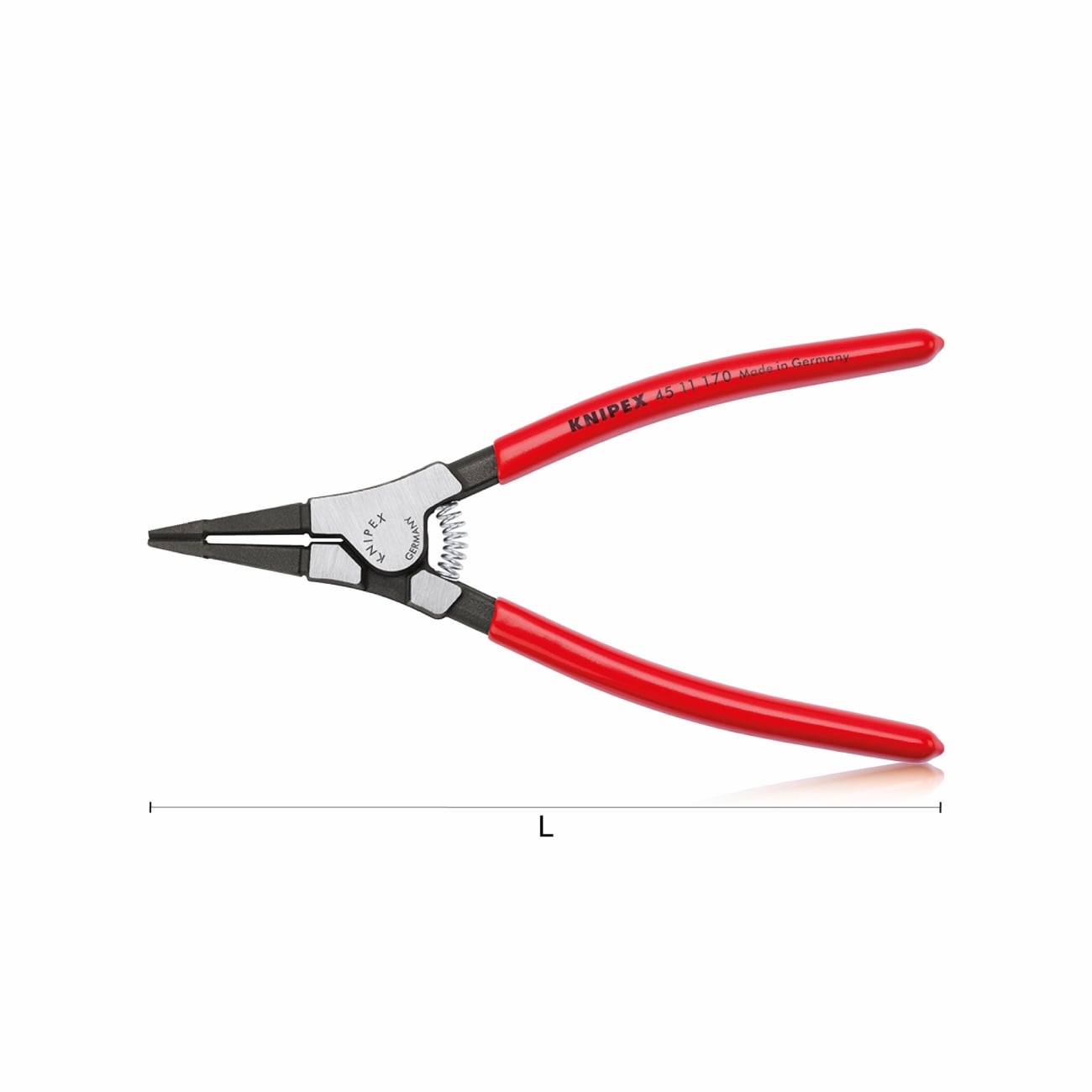 Szczypce do pierścieni osadczych bez otworów 45 11 170 KNIPEX