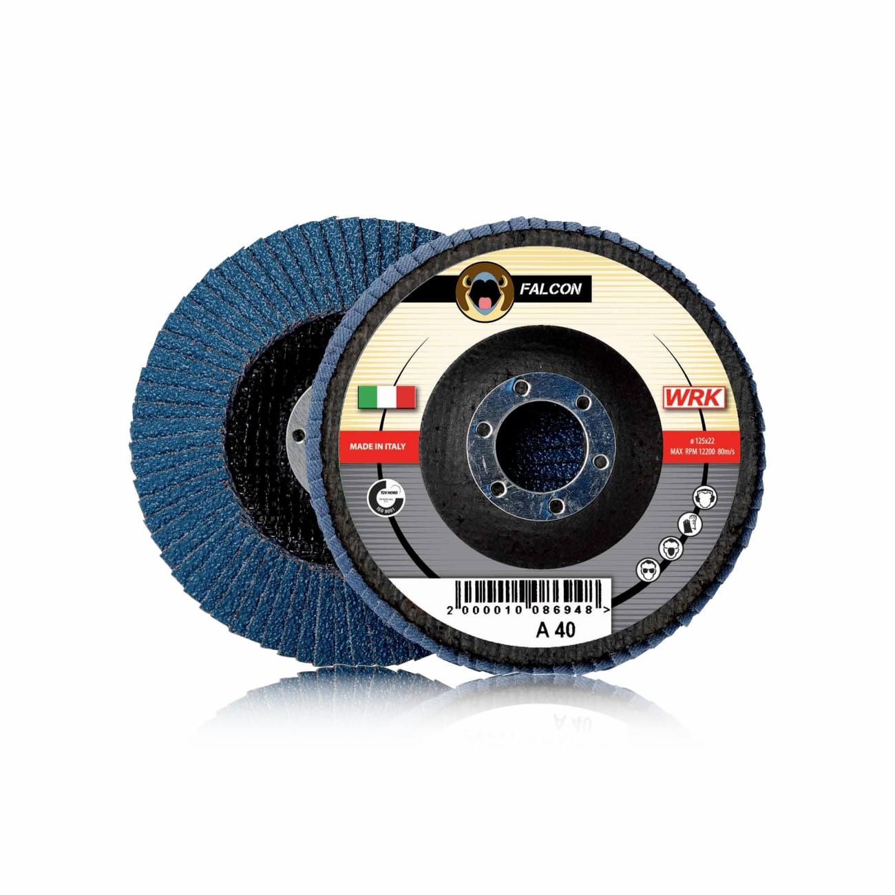 Zirconium cloth flap disc FALCON FIBRA WRK