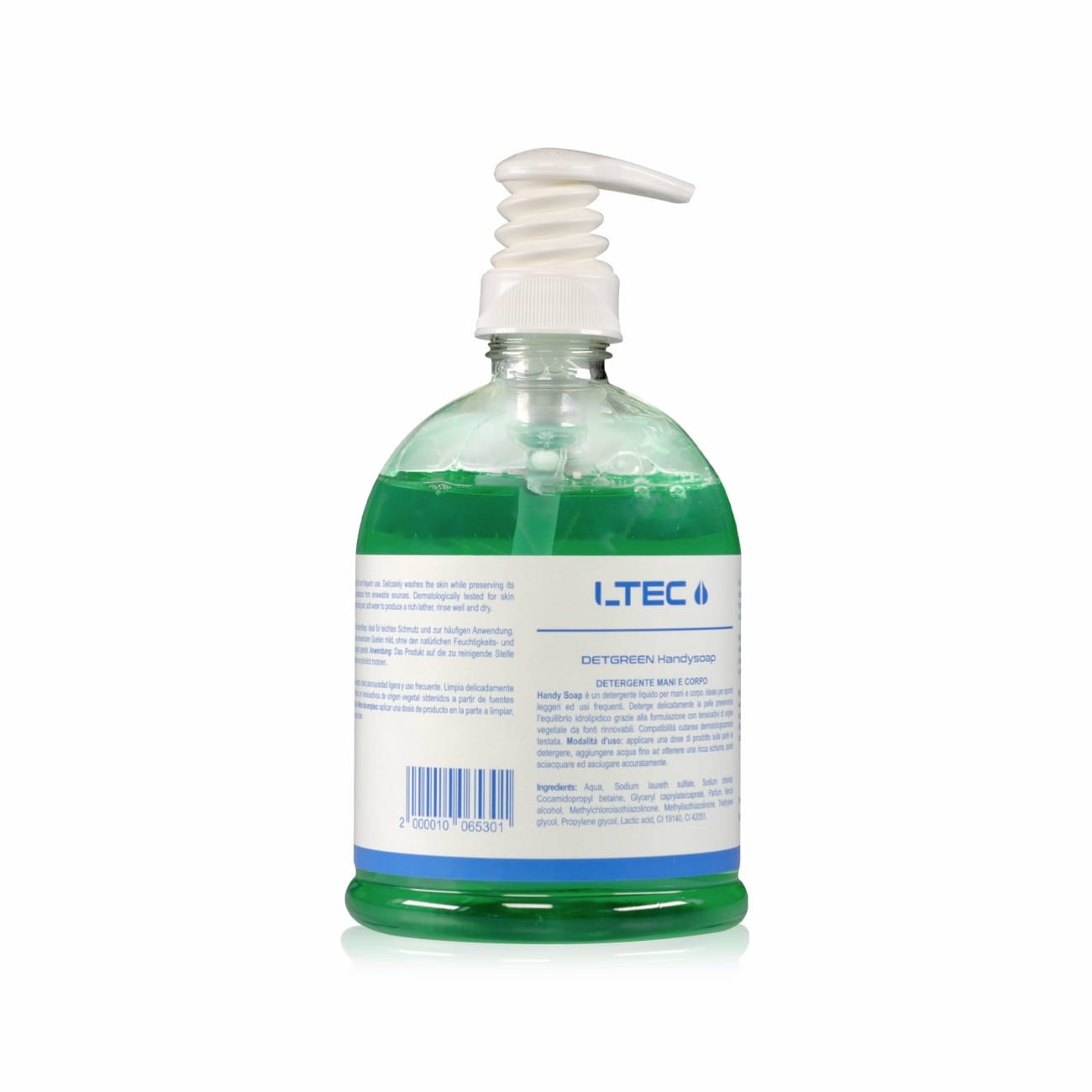 Hand-wash liquid with dispenser LTEC DETGREEN HANDYSOAP