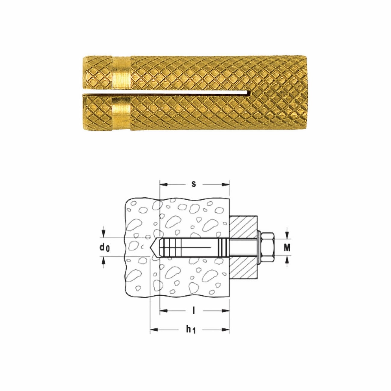 Brass fixing PO FISCHER