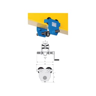 Trolleys for manual chain hoists