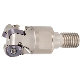 Toroidal end mills for advance feed double side inserts with Cylindrical screw-on shank TUNGALOY DOTWISTBALL