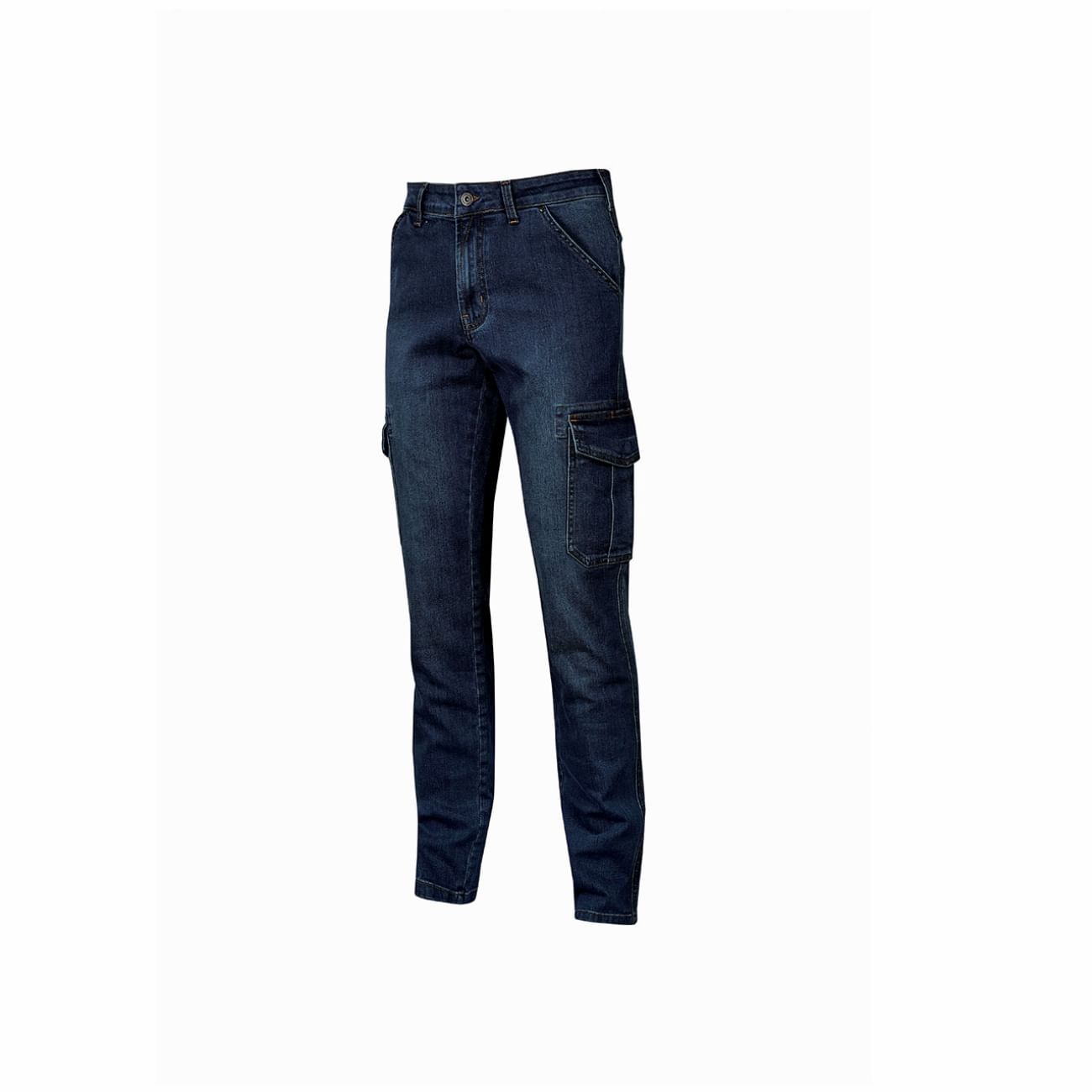 Sustainable stretch cargo jeans with large side pockets TOMMI U-POWER