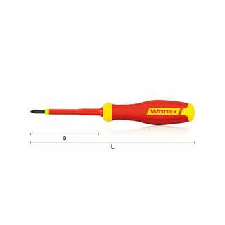 Screwdrivers VDE 1000 Volt insulated for Pozidriv screws WODEX WX4130