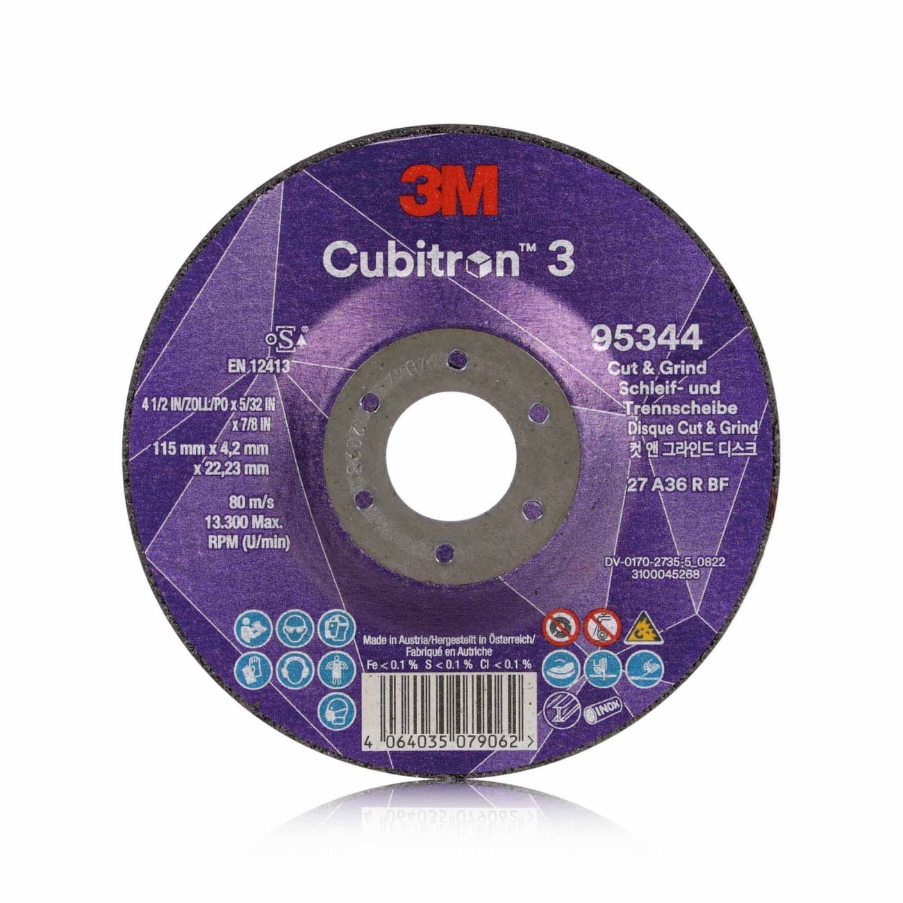 Disco ibrido per taglio e sbavatura 3M CUT &amp; GRINDING CUBITRON 3 CUT &amp; GRINDING CUBITRON 3 3M
