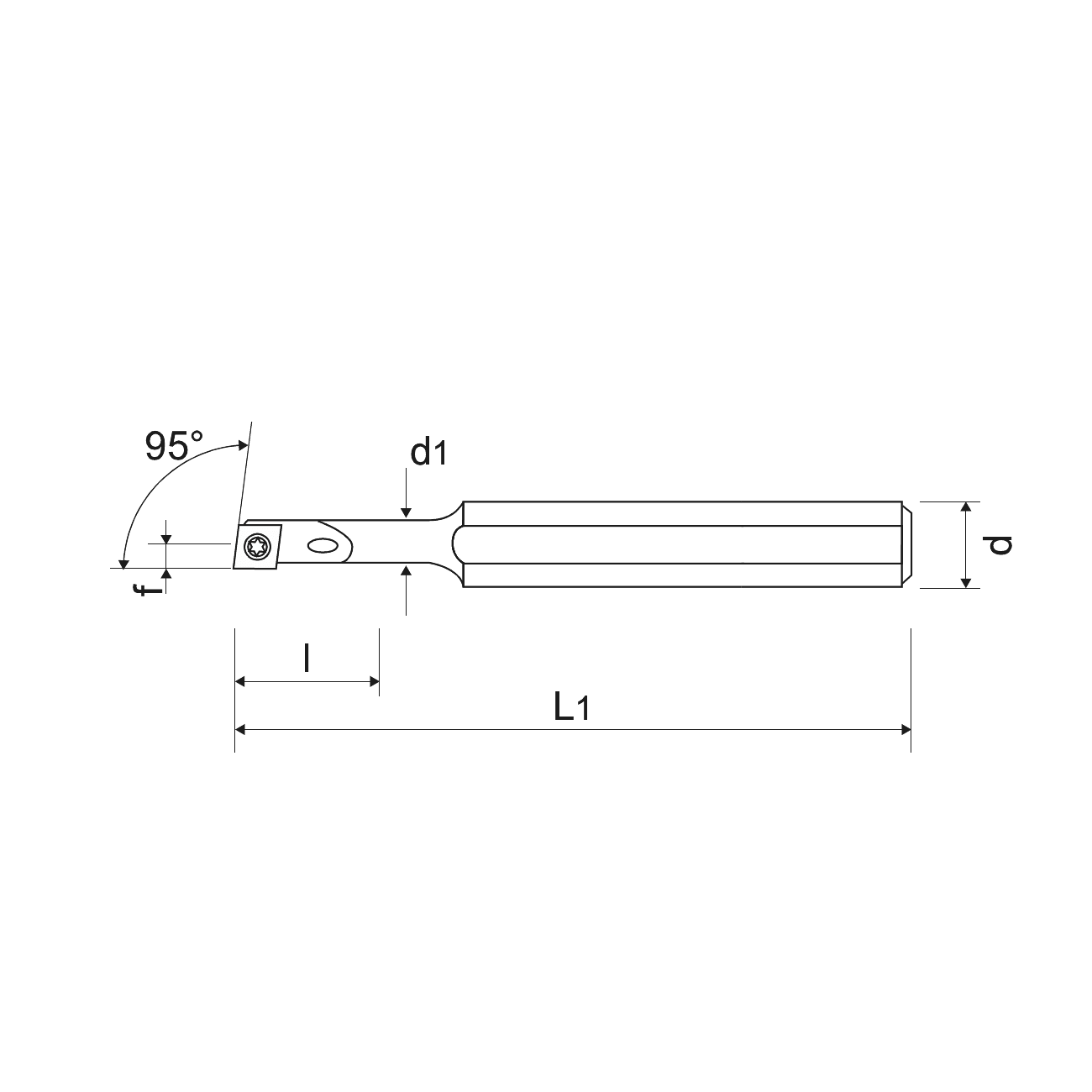 Portaherramientas de torneado interior para plaquitas positivas KERFOLG TURN - Forma C - A….SCLCR/L