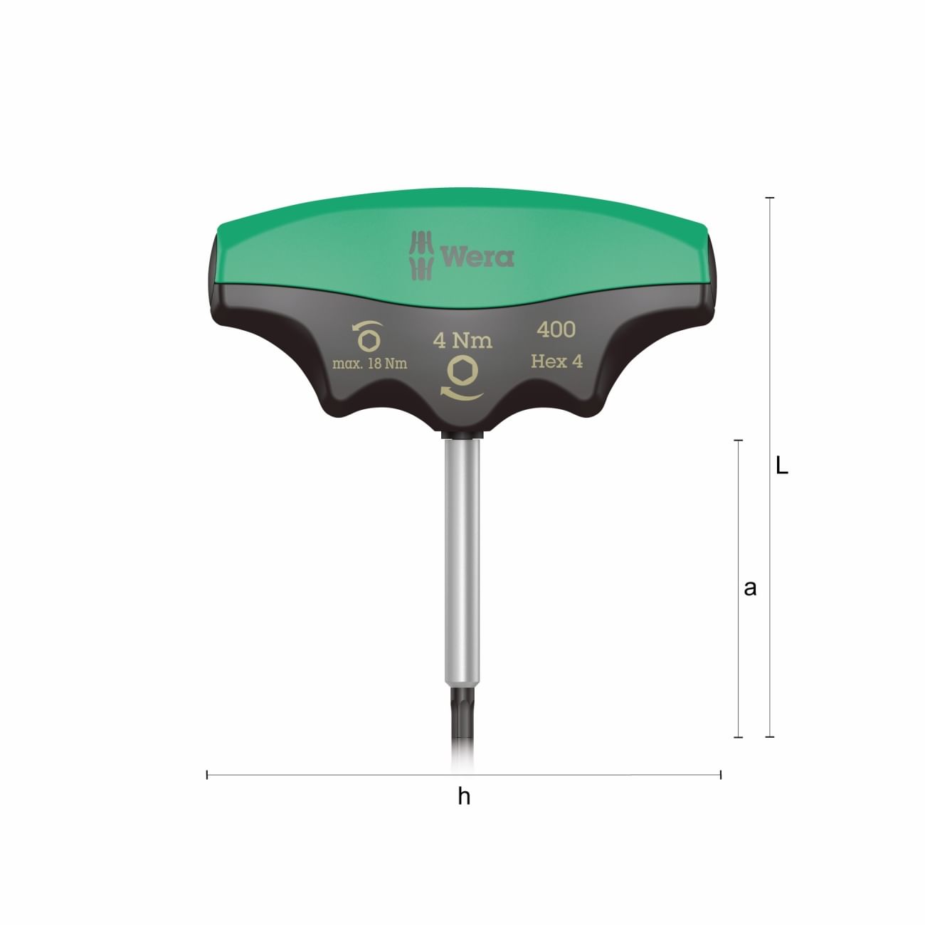 WERA,Drehmomentindikatoren mit voreingestelltem, festem Drehmoment für Innensechskantschrauben, 400 HEX