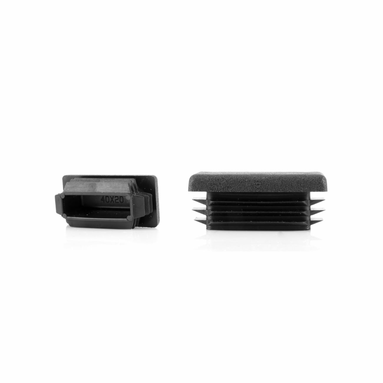 Hole cover plugs rectangular shape in black polyethylene WRK