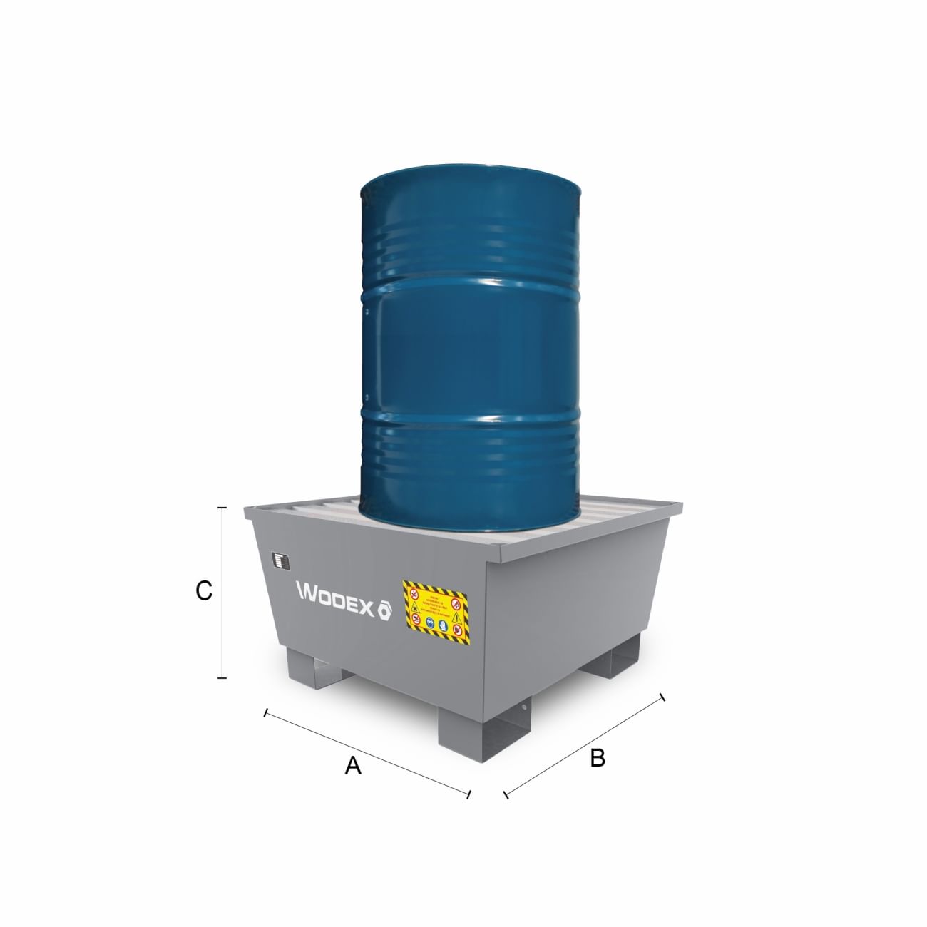 Spill pallets in steel for drums WODEX WX9914