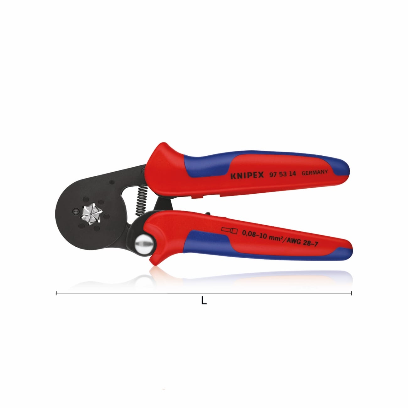 Crimping pliers for end sleeves KNIPEX 97 53 04