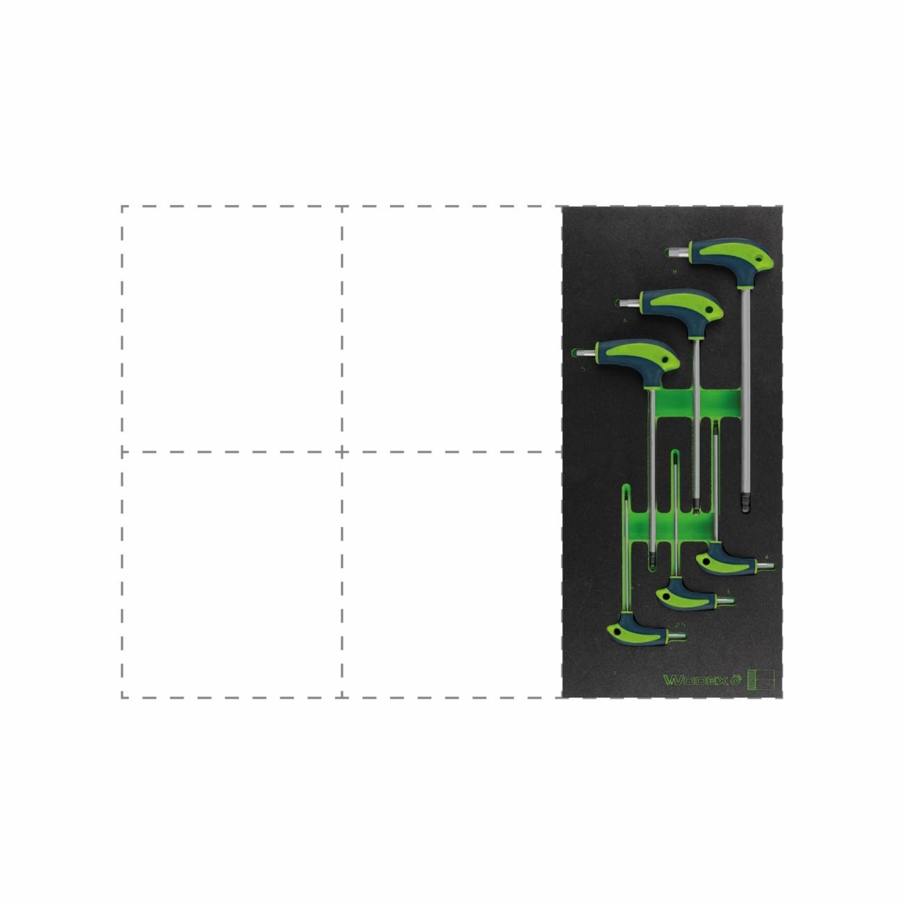 Sechskant-Gewindebohrer mit Schaumstoffgriff WX2750/SE6 WODEX