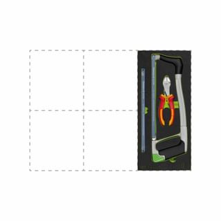 Set of hacksaws and cutting nippers in foam WODEX WX9512/SE12