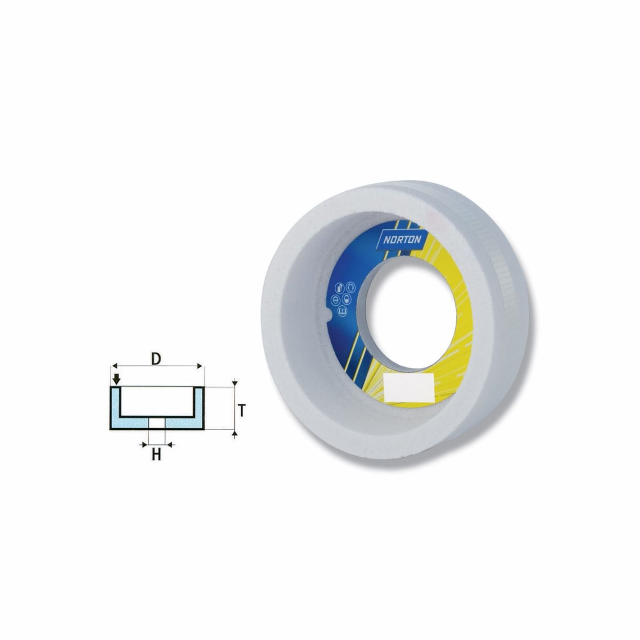 Muelas abrasivas de taza cil&#237;ndrica de &#243;xido de aluminio NORTON