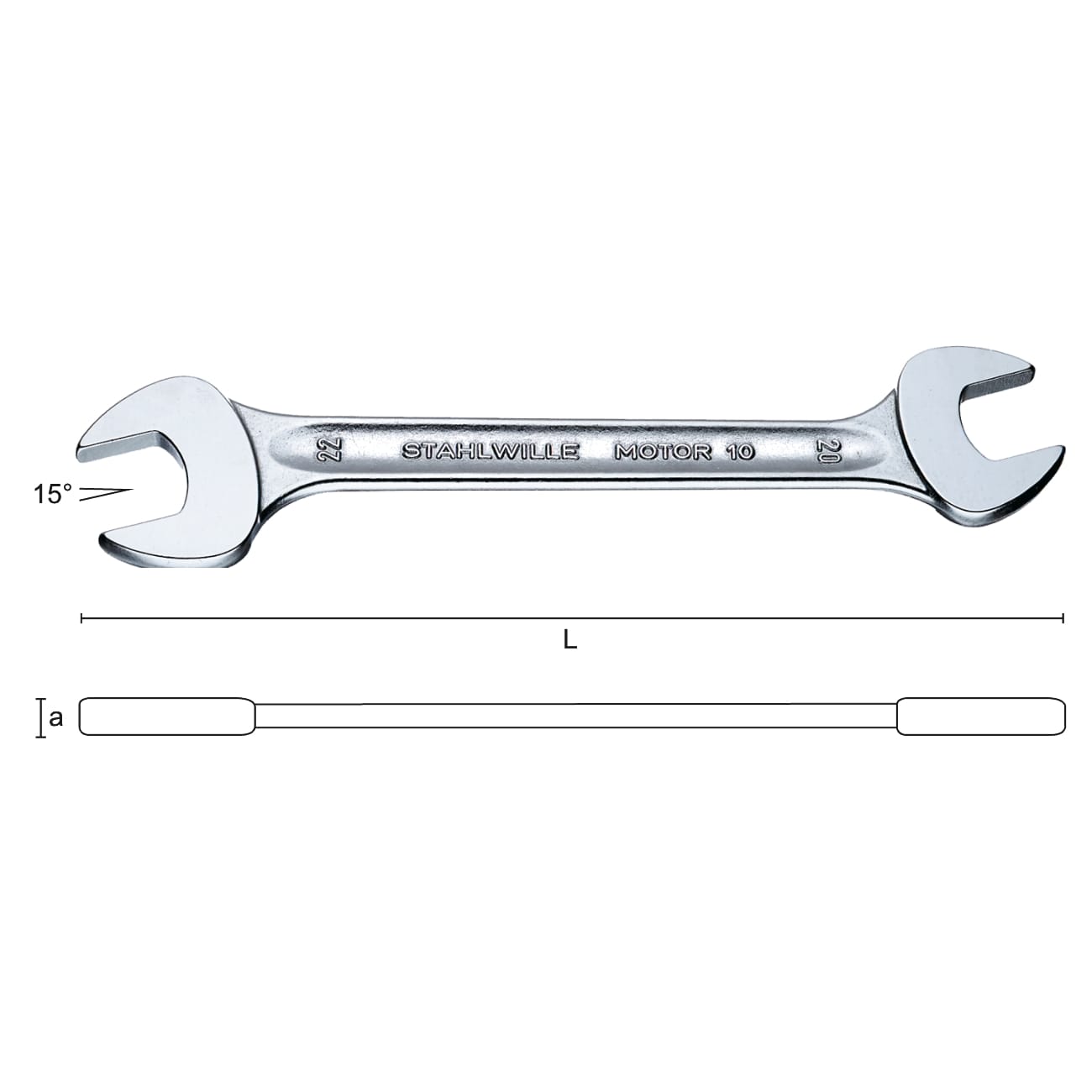 Chiave A Forchetta Doppia Vigor 12x13 Mm - Cromata E Precisa | Per Viti Difficili | Lunghezza 180 Mm - Foto 8
