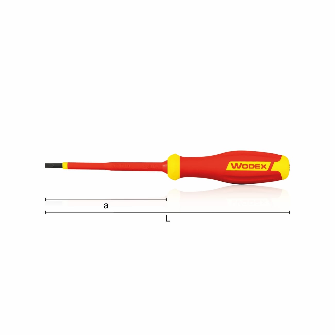 Screwdrivers VDE insulated 1000 Volt for slotted screws WODEX WX4030