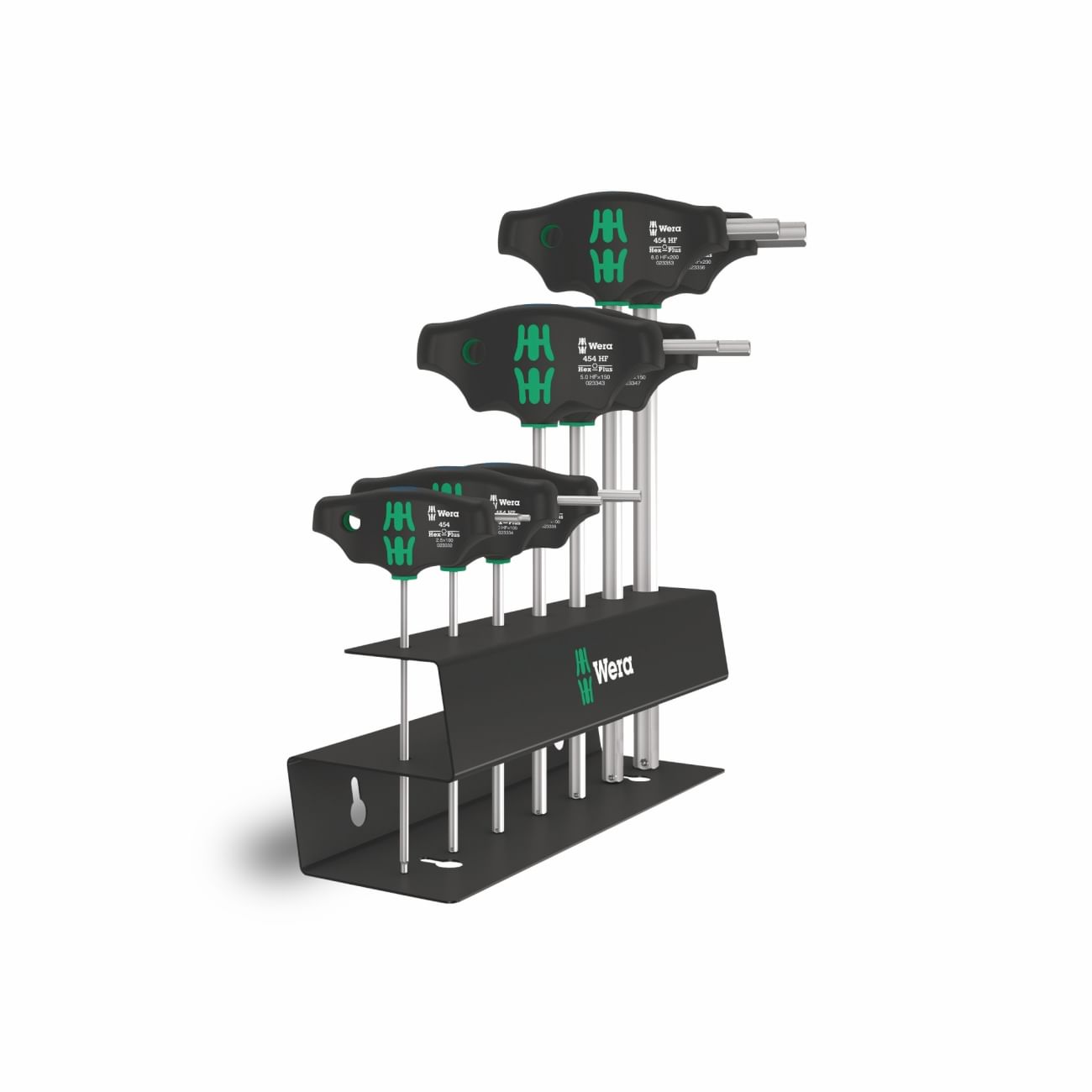 Llaves de vaso hexagonales con mango en kit 454/7 HF 2 WERA