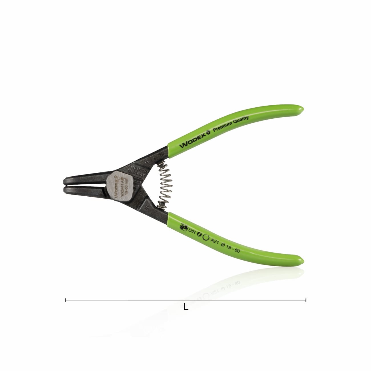 Integral bent nose pliers 90&#176; for external circlips WODEX WX3417