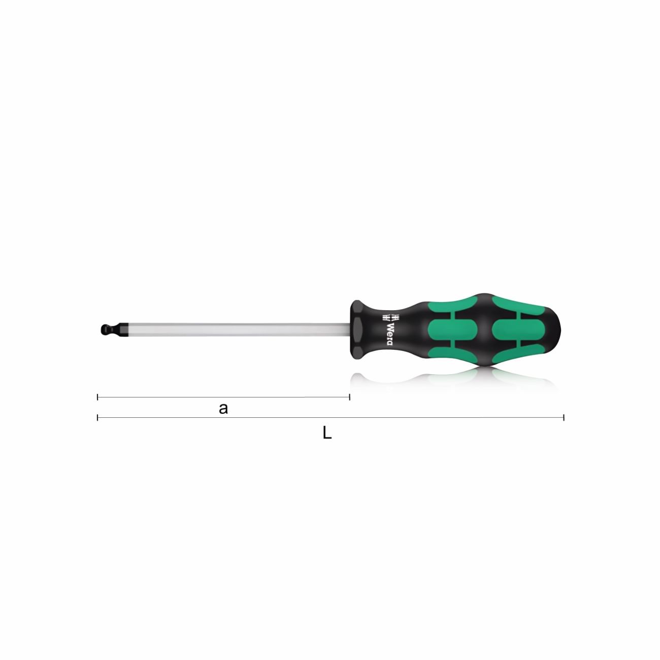 Hexagonal screwdrivers with ball head WERA 352