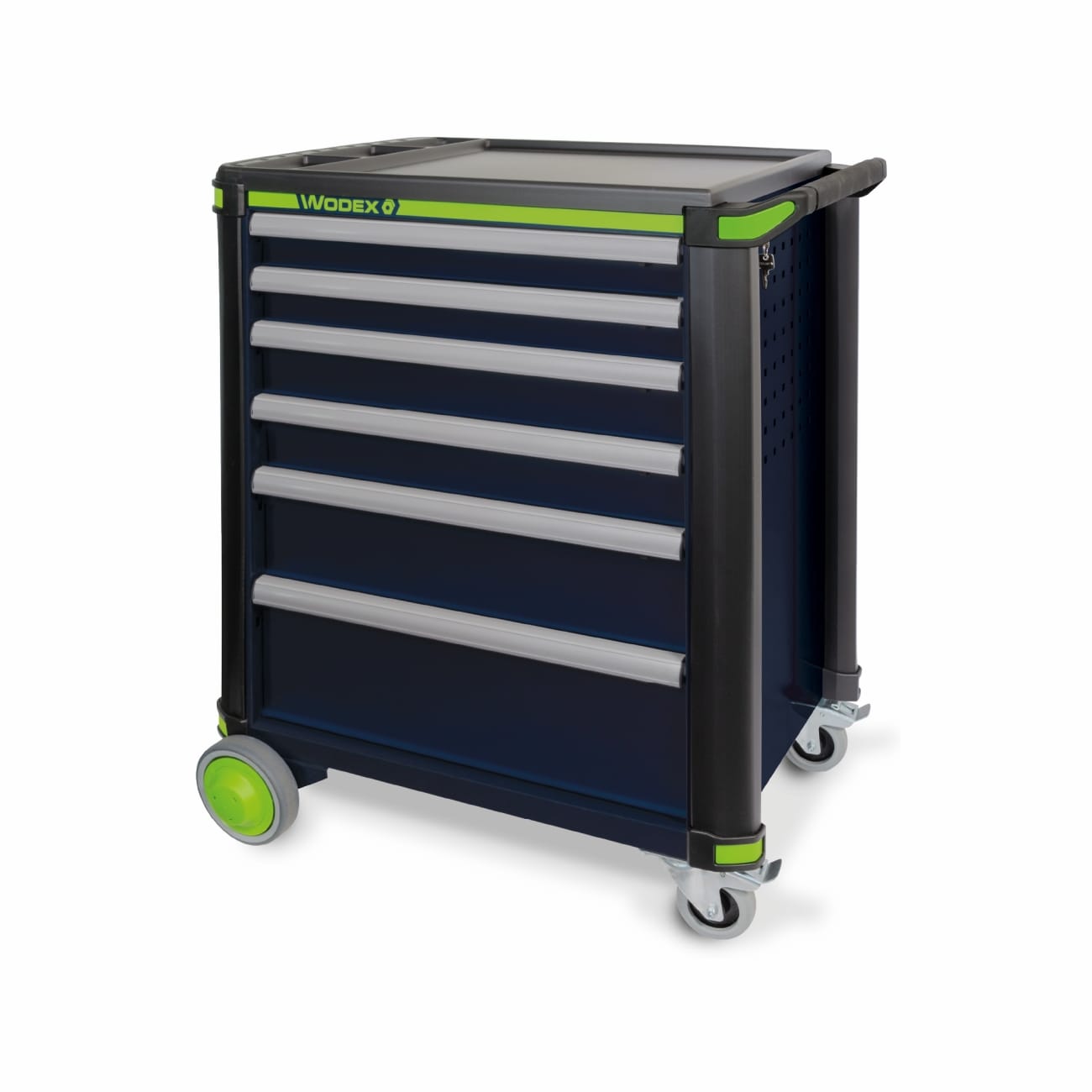 Carros portaherramientas con encimera de ABS y perfiles protectores de salientes WODEX WX9431/B6