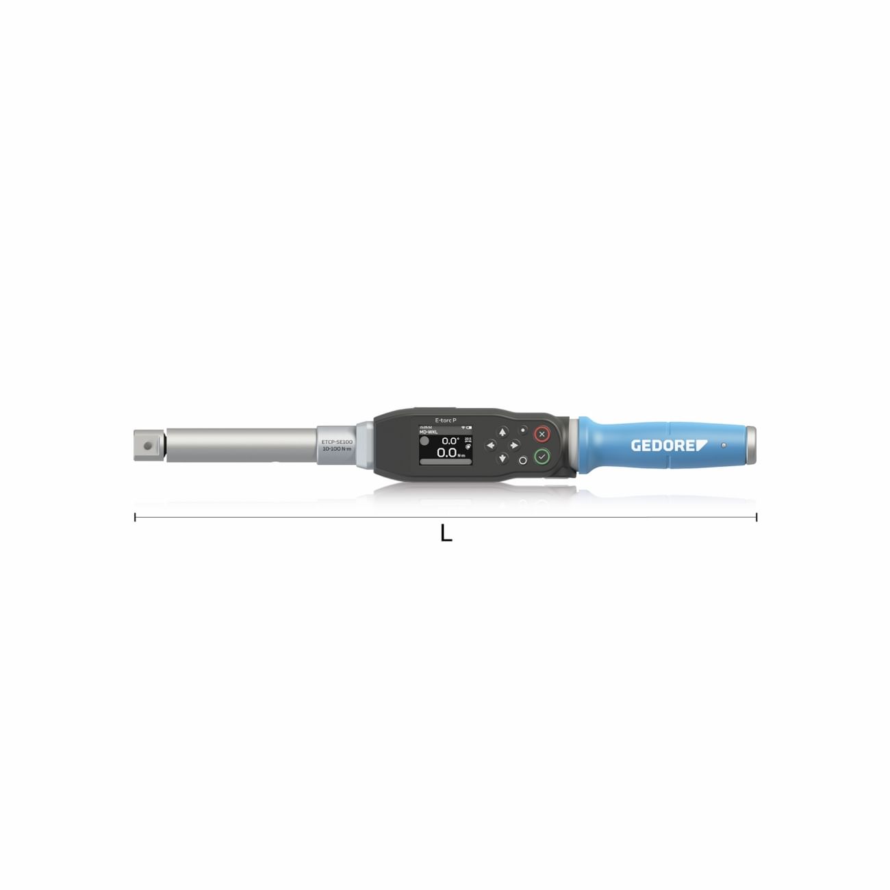 Digital torque wrench with hexagon socket E-TORC P GEDORE